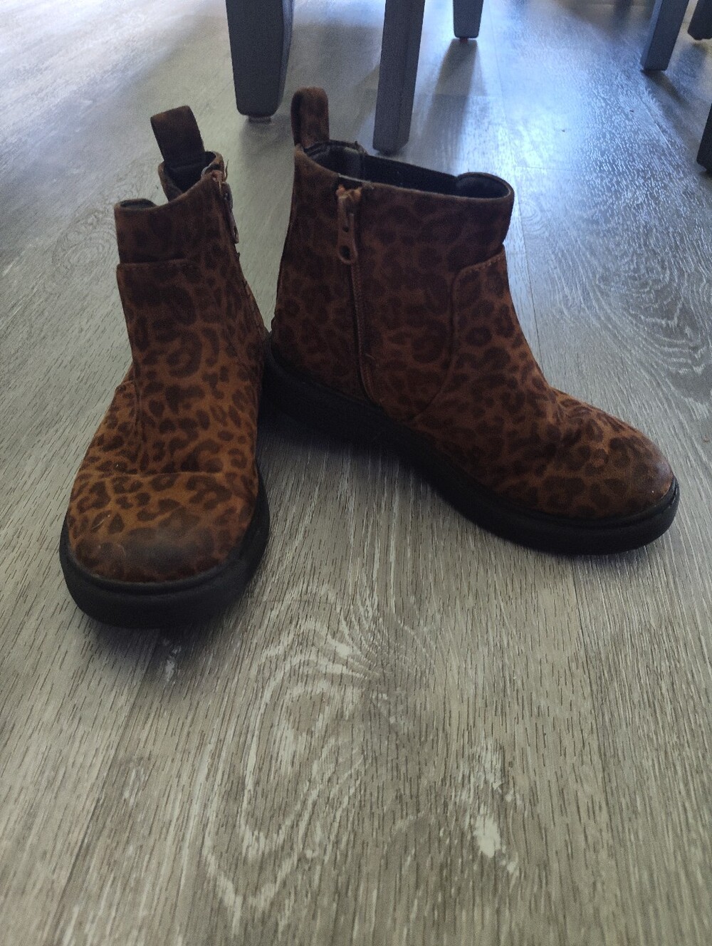 Cat And Jack Leopard Cheetah Print Ankle Boots Size 1